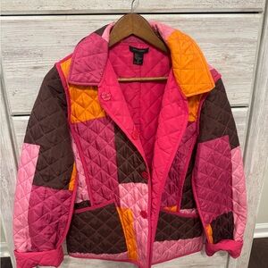 Anne Carson Colorful Quilted Puffer Jacket